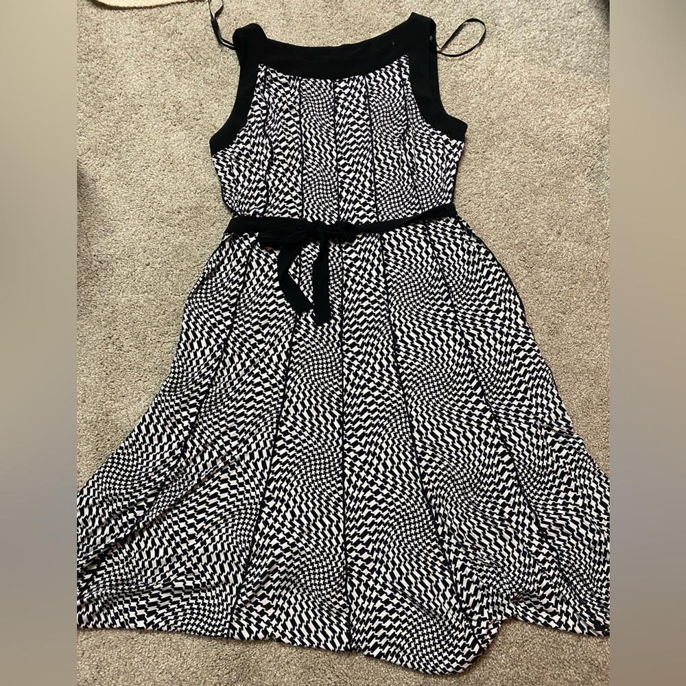 Perceptions Black & White Dress